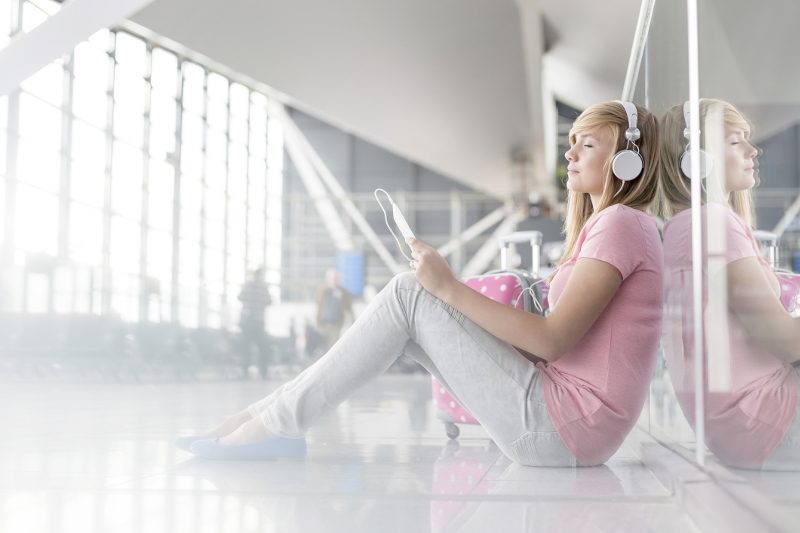 Meditating at airport
