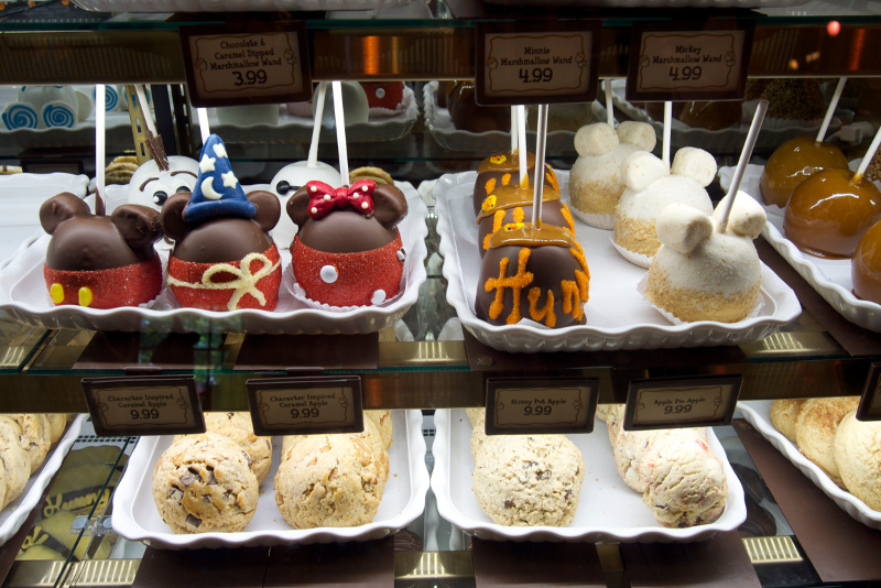 A case of Disney caramel apples at Disneyland