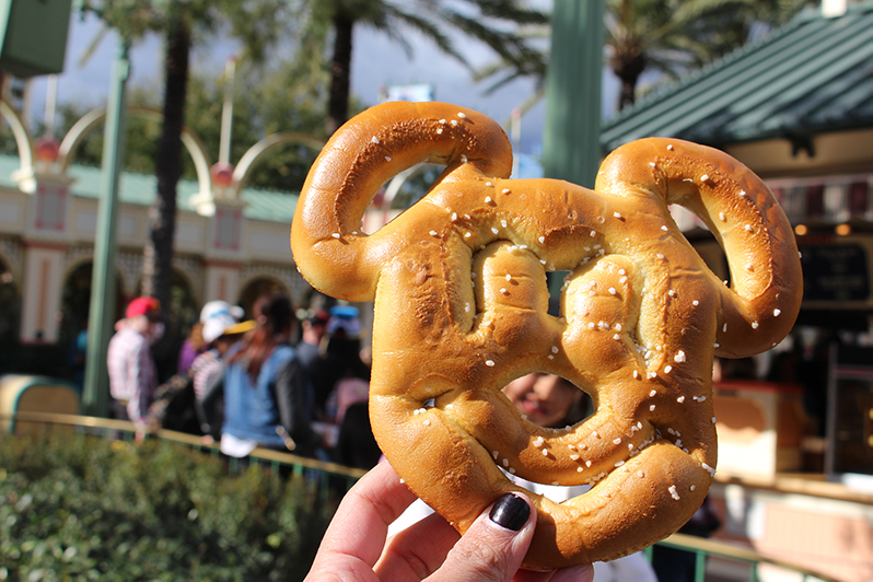 Mickey Mouse-shaped pretzel at Disneyland Resort