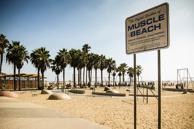 The famous Muscle Beach in LA