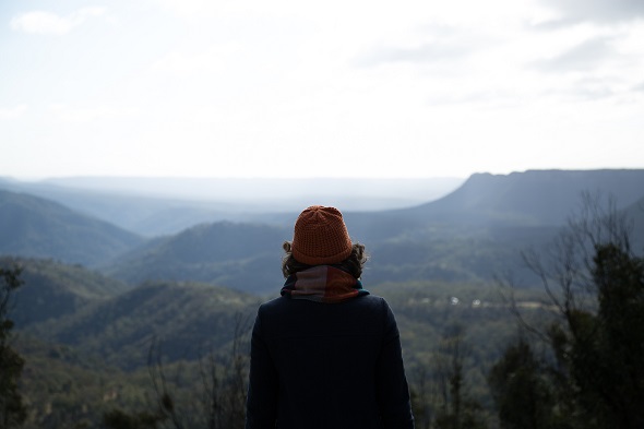 girl and mountains