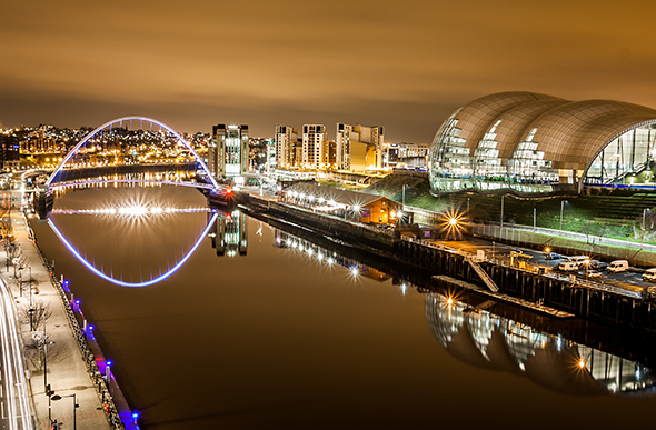 Newcastle at night