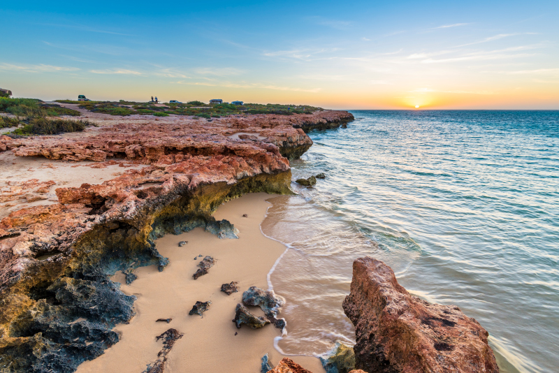Sunset along the coast of western australia