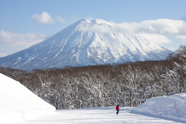 View of Mt Yotei from Niseko ski run