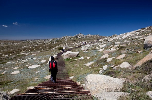 hiking to mount Kosciuszko