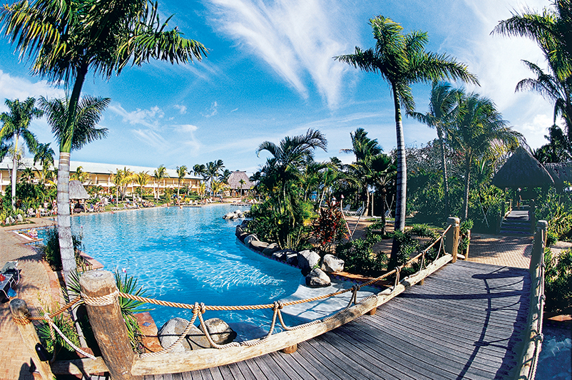 The main pool at Outrigger Fiji Beach Resort