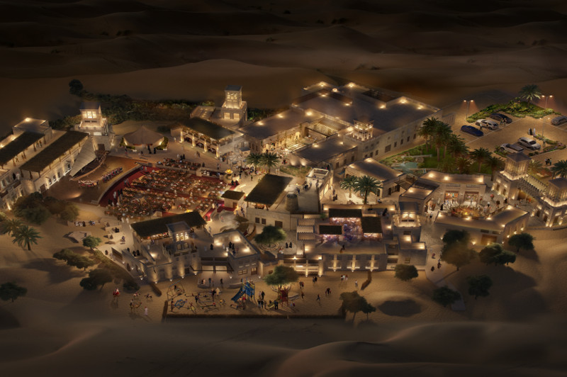 aerial view of restaurant dubai