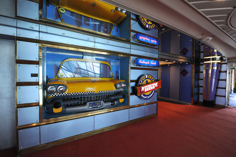 The entrance to the Adventure Ocean kids club on board a Royal Caribbean cruise ship.