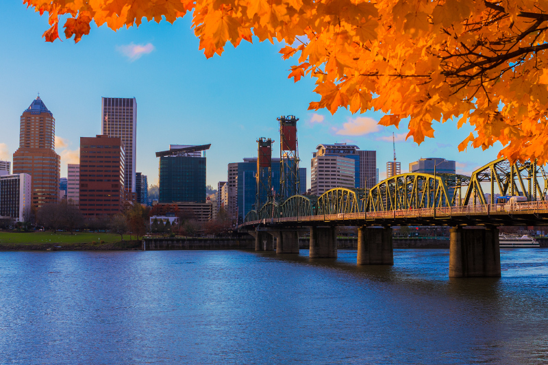 View of Portland, USA.