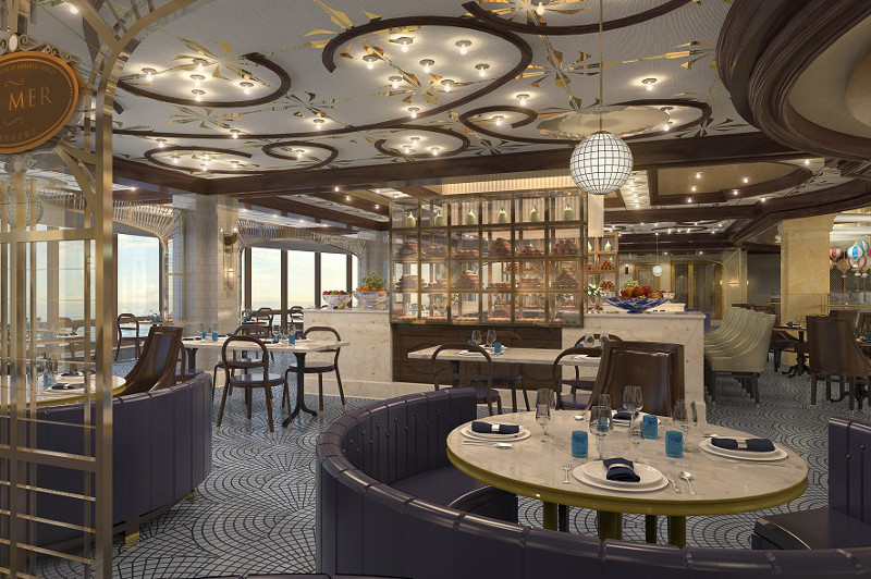 La Mer restaurant on board the cruise ship Majestic Princess.
