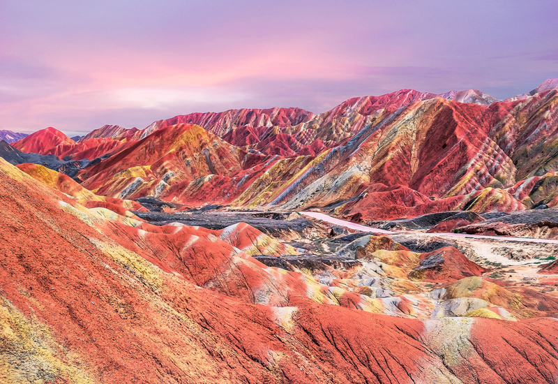 Rainbow Mountains in China