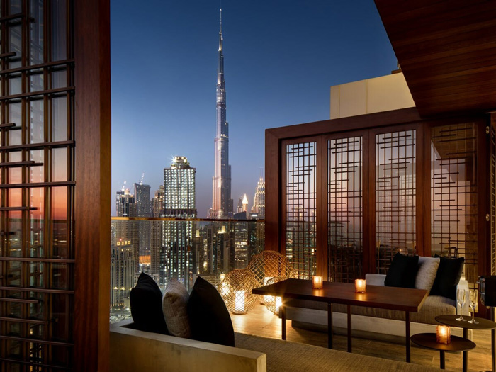 Stunning views from the Renaissance Downtown in Dubai