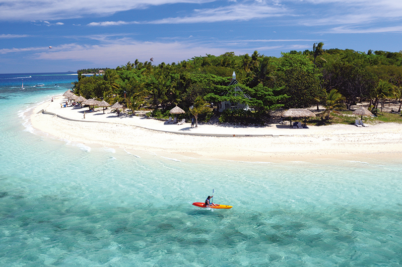 A view of Treasure Island from the canoe