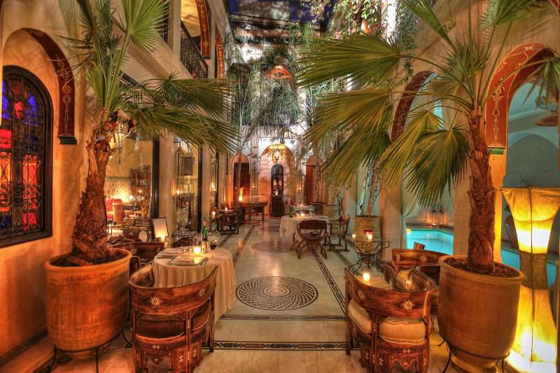 luxury hotel Marrakesh courtyard