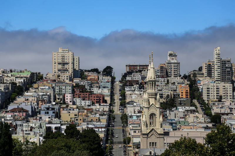Filbert, the steepest street in San Francisco