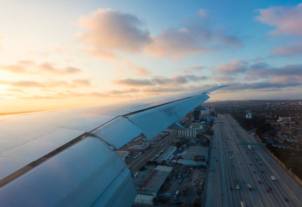 View of 405 Freeway near LAX Los Angeles International Airport