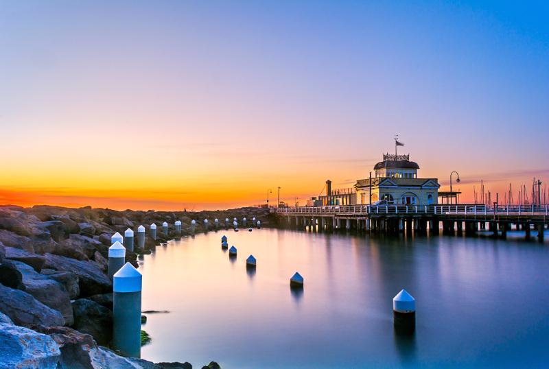 Pier and pavilion at St Kilda beach