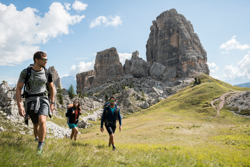 people hiking through italy