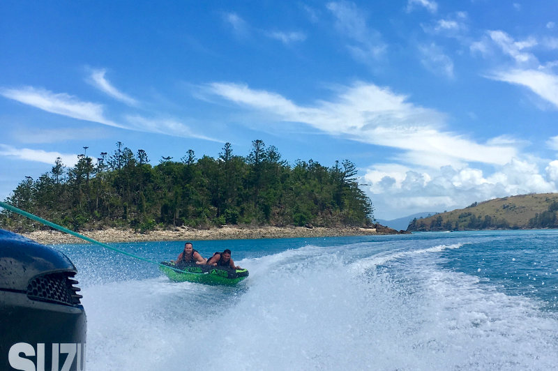 tube ride in marina