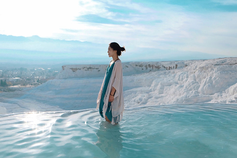 Woman at Pamukkale, Turkey