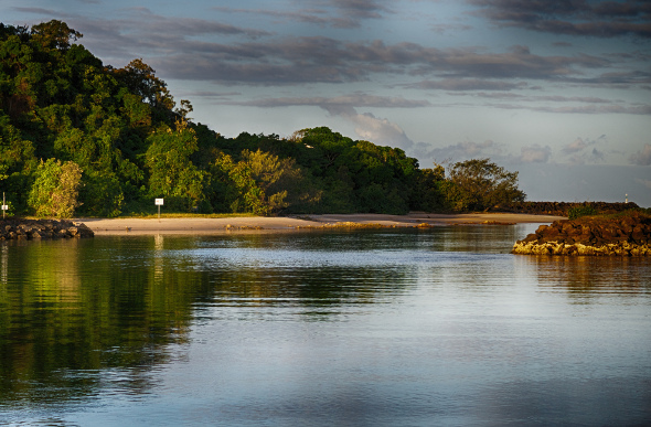 A tranquil waterway at Brunswick Heads, New South Wales.