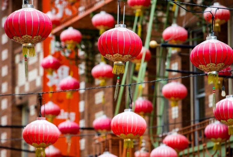 Image of San Francisco Lunar New Year decorations