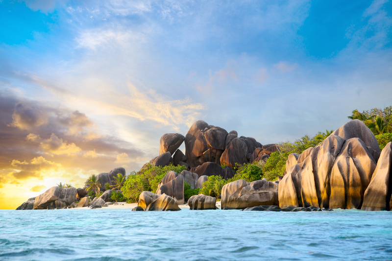 A beach in the Seychelles