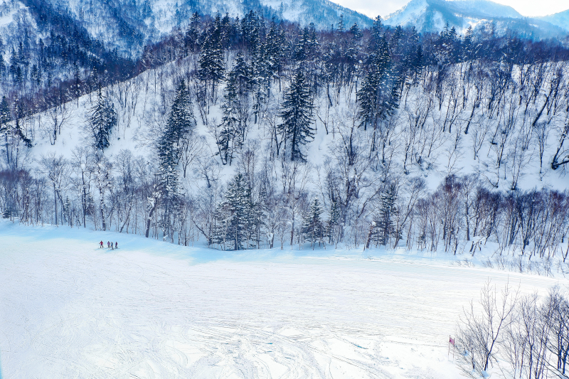 A snowboarder in Sapporo