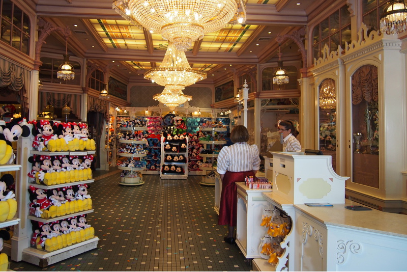 The inside of a souvenir shop at Disneyland