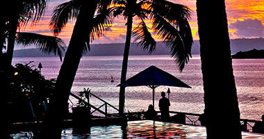 Sunset at Iririki Island Resort