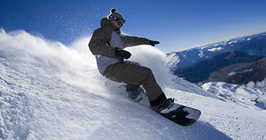 Boarding in the Southern Alps
