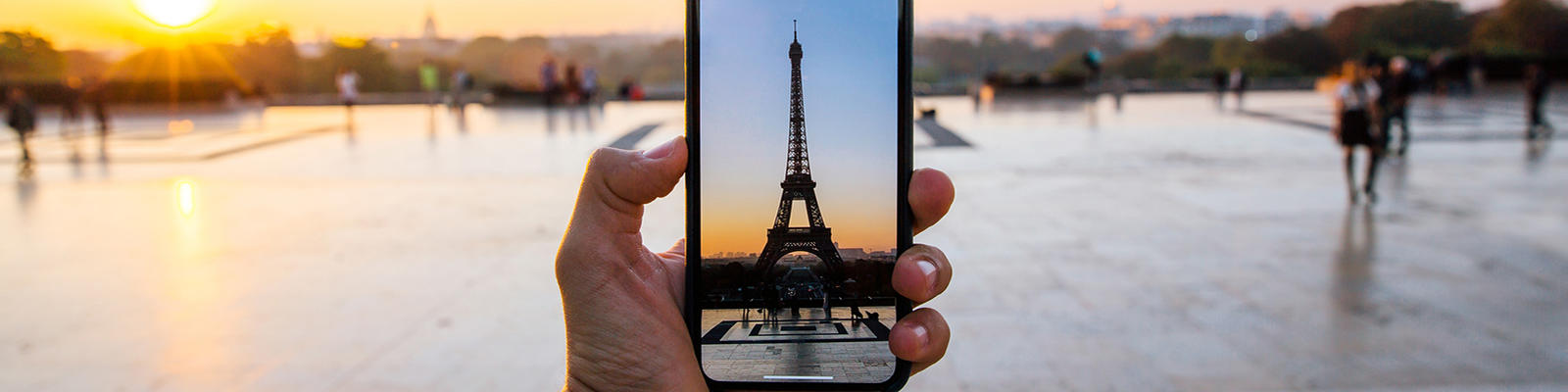 Mobile phone image of Eiffel Tower