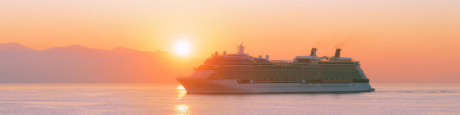 Cruise ship on ocean