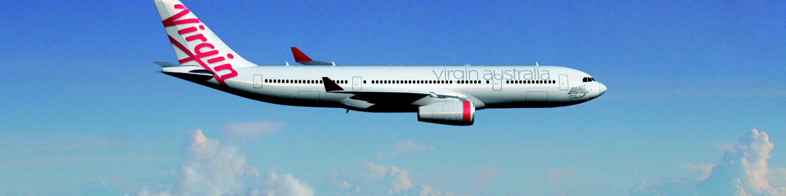 Virgin Australia plane in the sky.