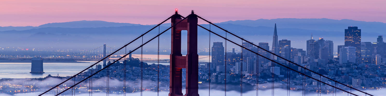 golden gate bridge in fog san francisco