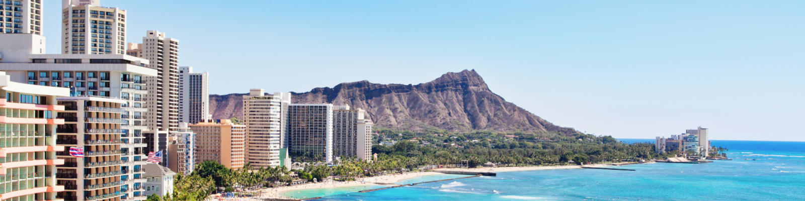 Waikiki Beach with Diamond head in the background