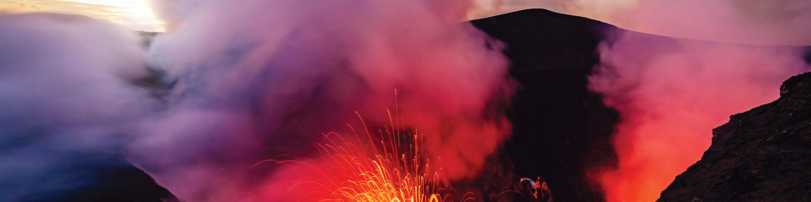 Mount Yasur with lava