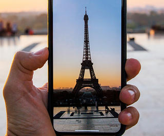 Mobile phone image of Eiffel Tower