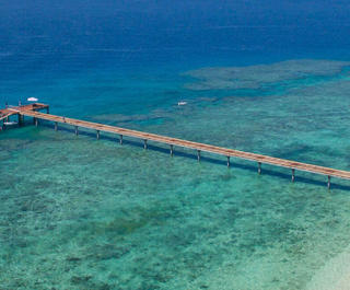 aerial view of malamala resort fiji