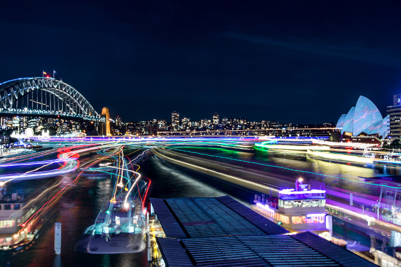 Sydney Harbour at night
