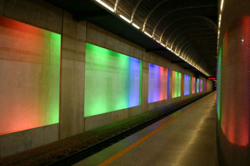 Train Station Platform in Auckland New Zealand