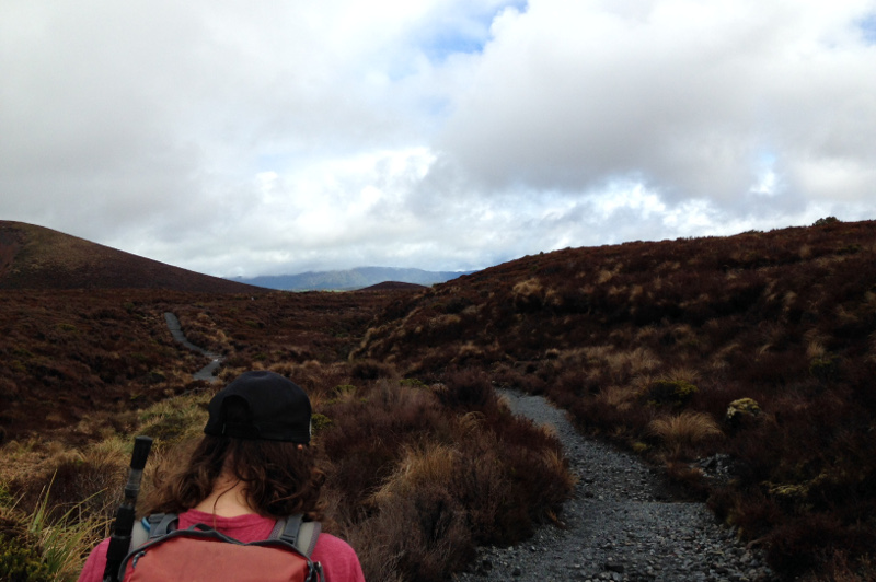 The start of the Tongariro Alpine Crossing