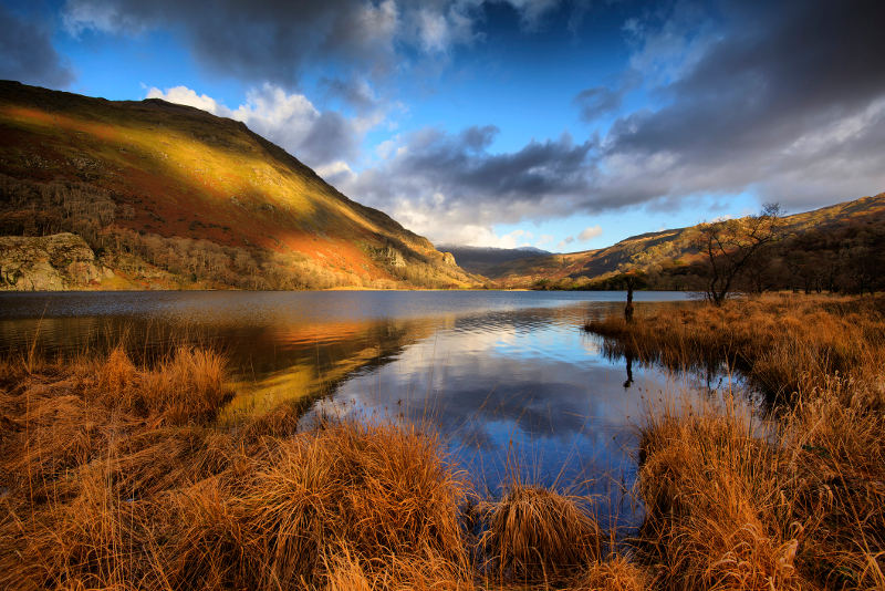 The beautiful landscape of Snowdonia in Wales.