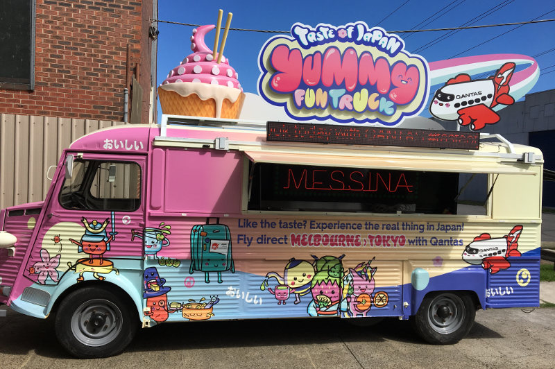 The Taste of Japan Yummy Fun Truck is part ice cream van, part game show. Image: JNTO