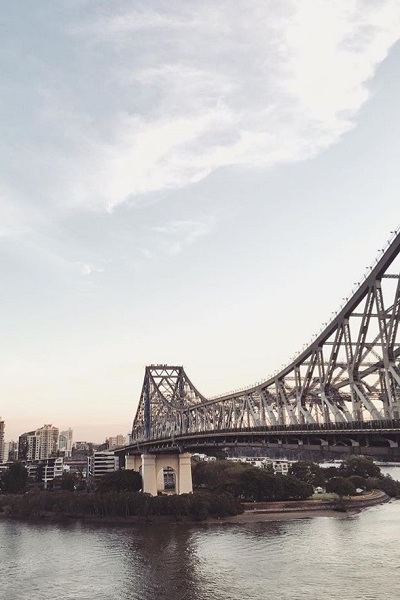 brisbane bridge sunset