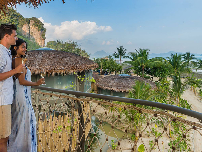 Couple at Thailand's Treehouse Villas on Koh Yao