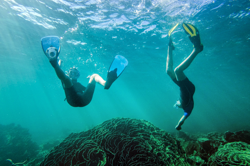 Snorkelling in Australia.