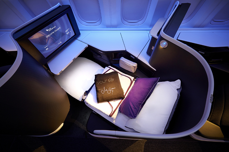 Virgin Australia's The Business class lie flat seat