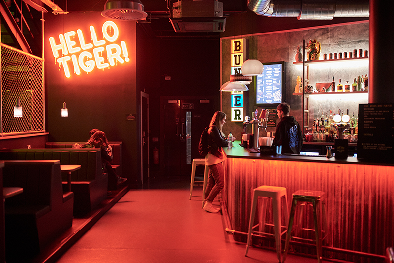 Interior of Matt & Phred's Jazz Club in Manchester