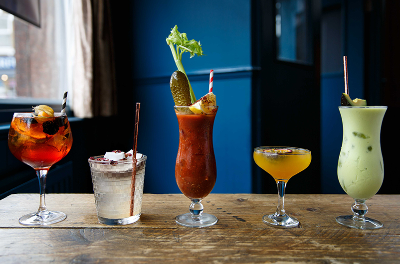 Cocktails on the bar